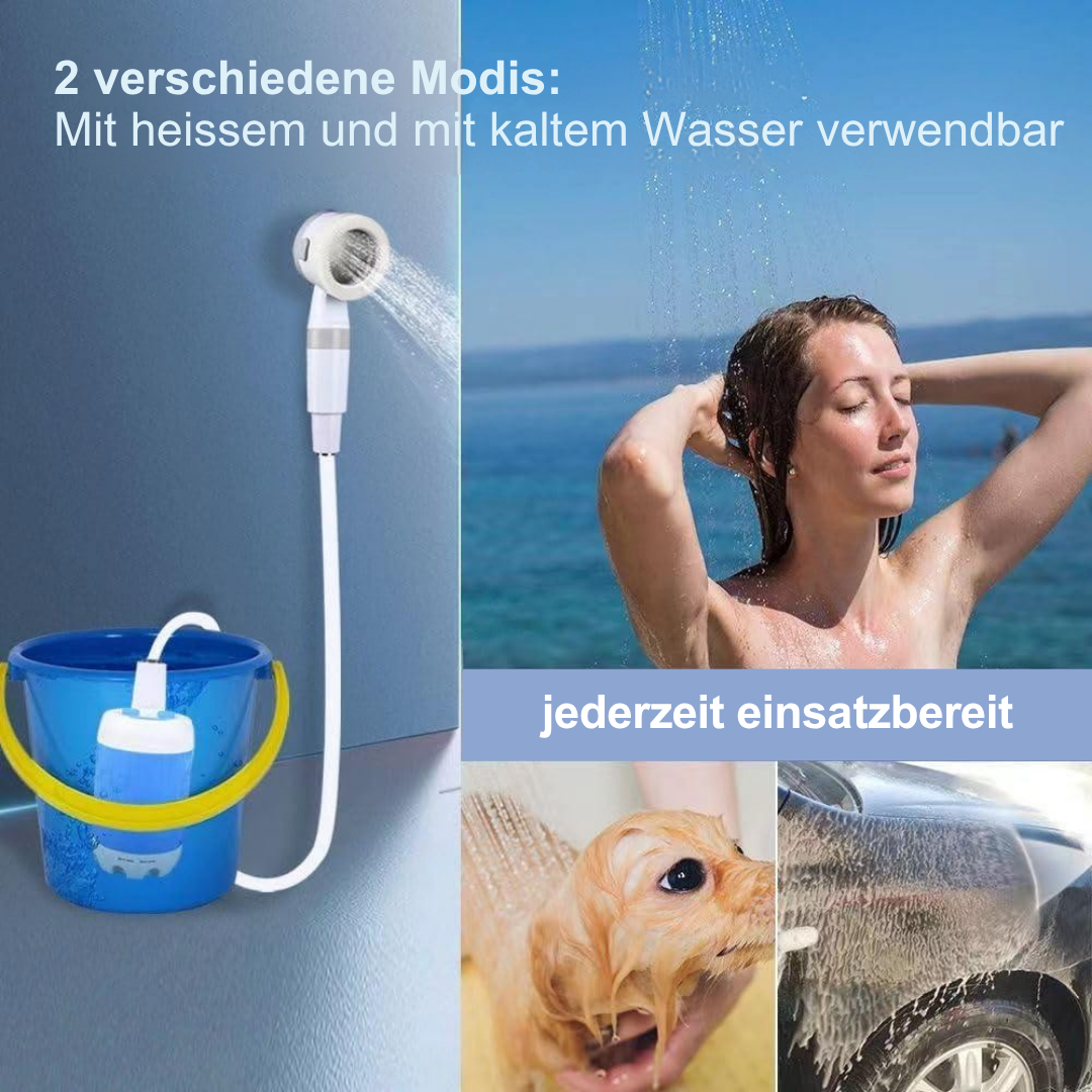 AquaFlow - Tragbare Outdoor Dusche