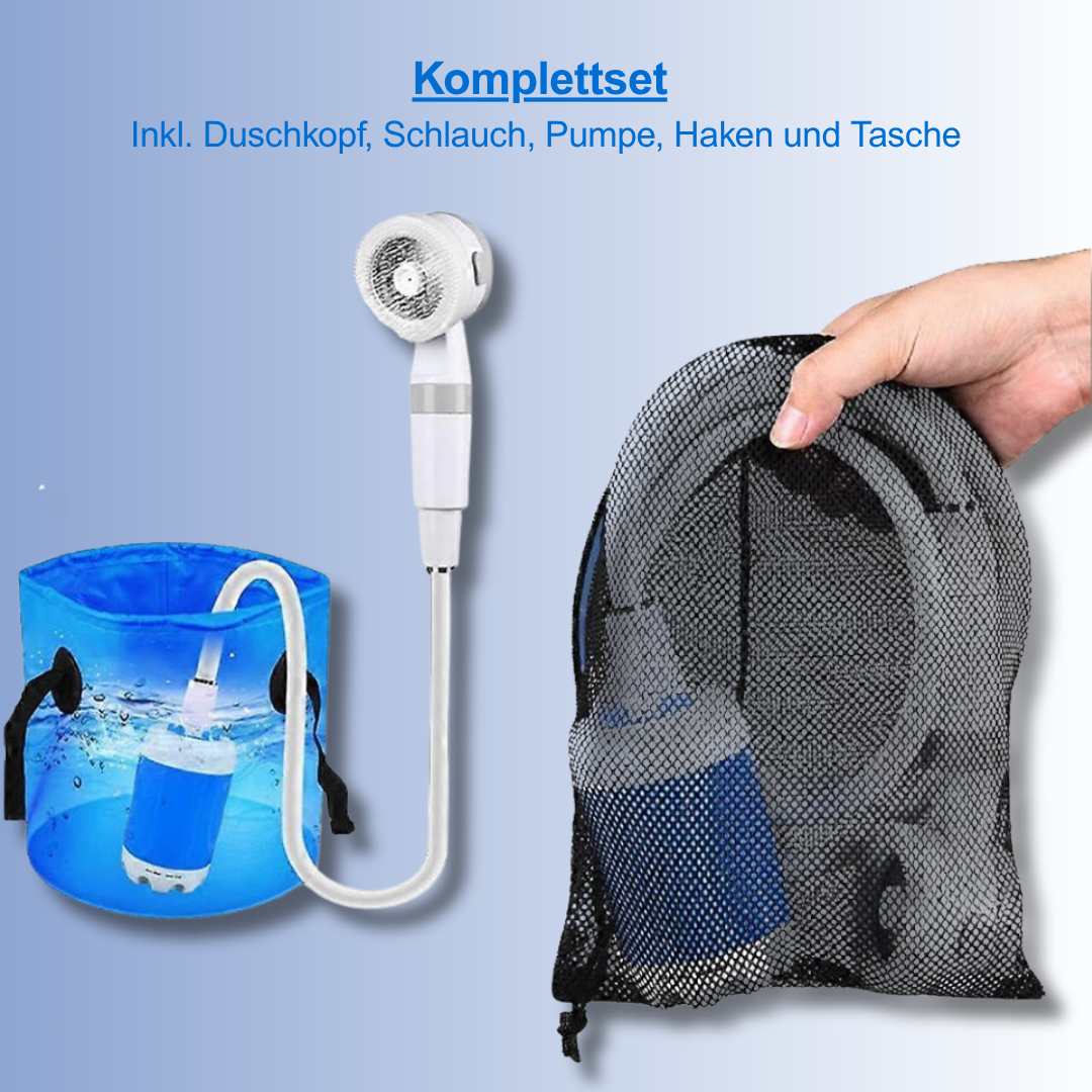 AquaFlow - Tragbare Outdoor Dusche