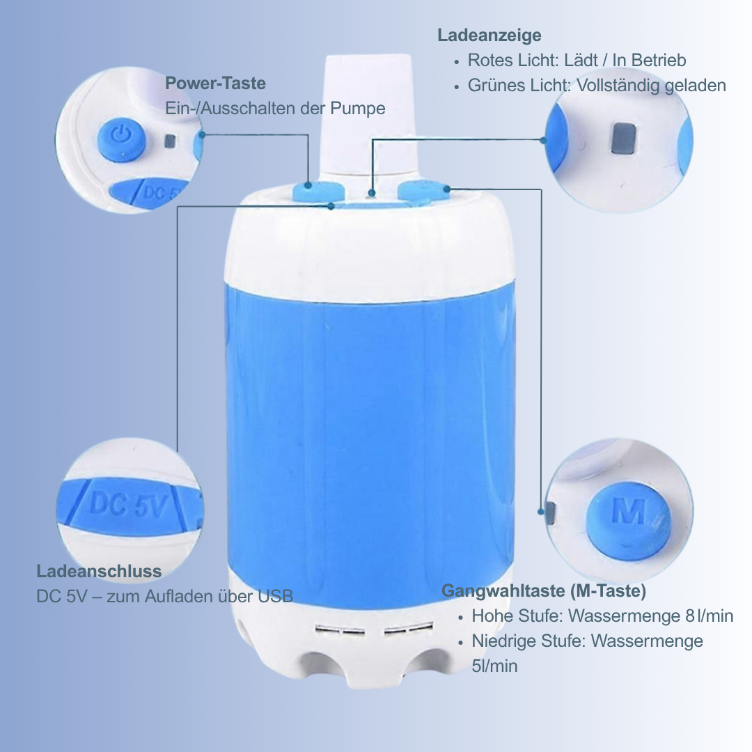 AquaFlow - Tragbare Outdoor Dusche