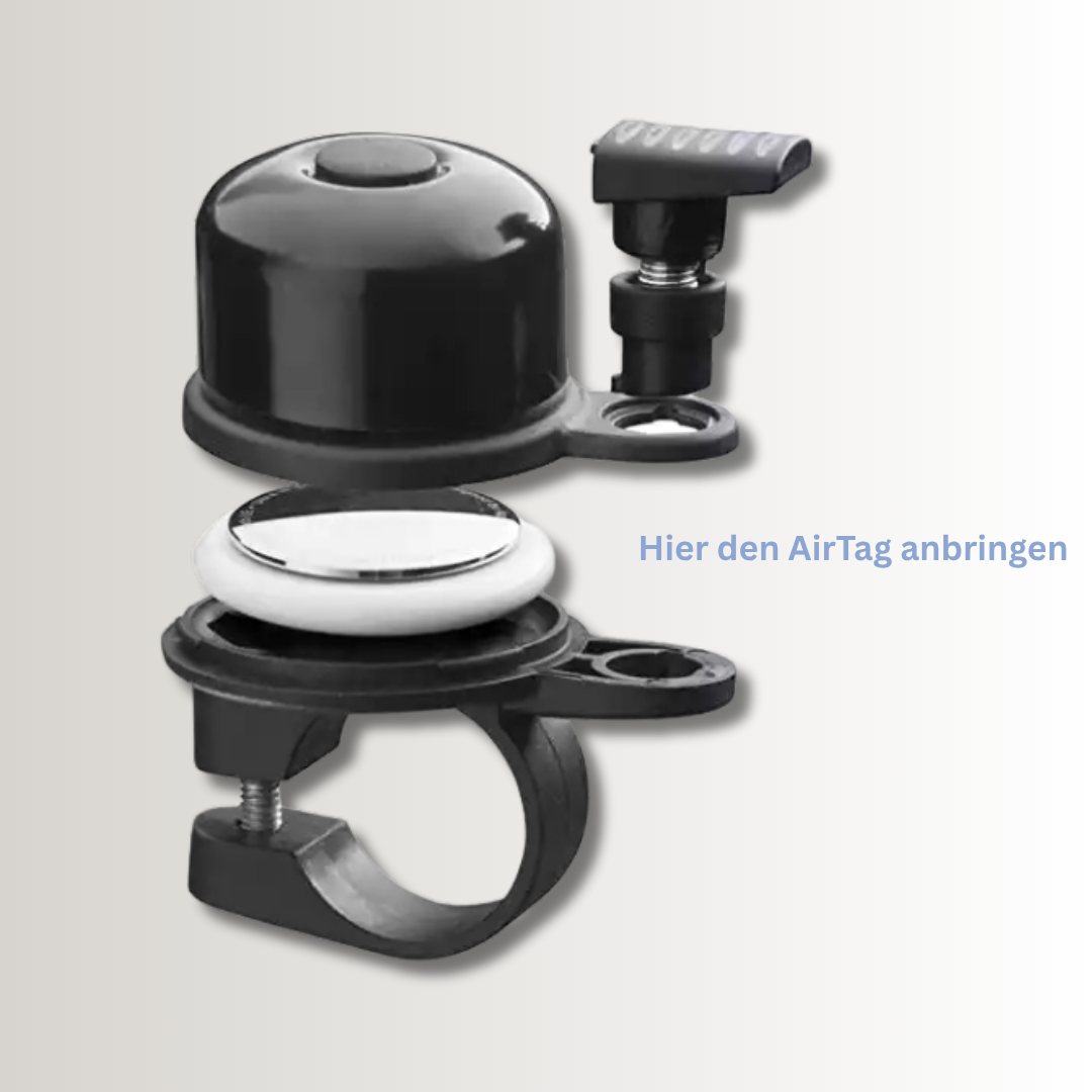 Fahrradglocke mit AirTag-Halterung