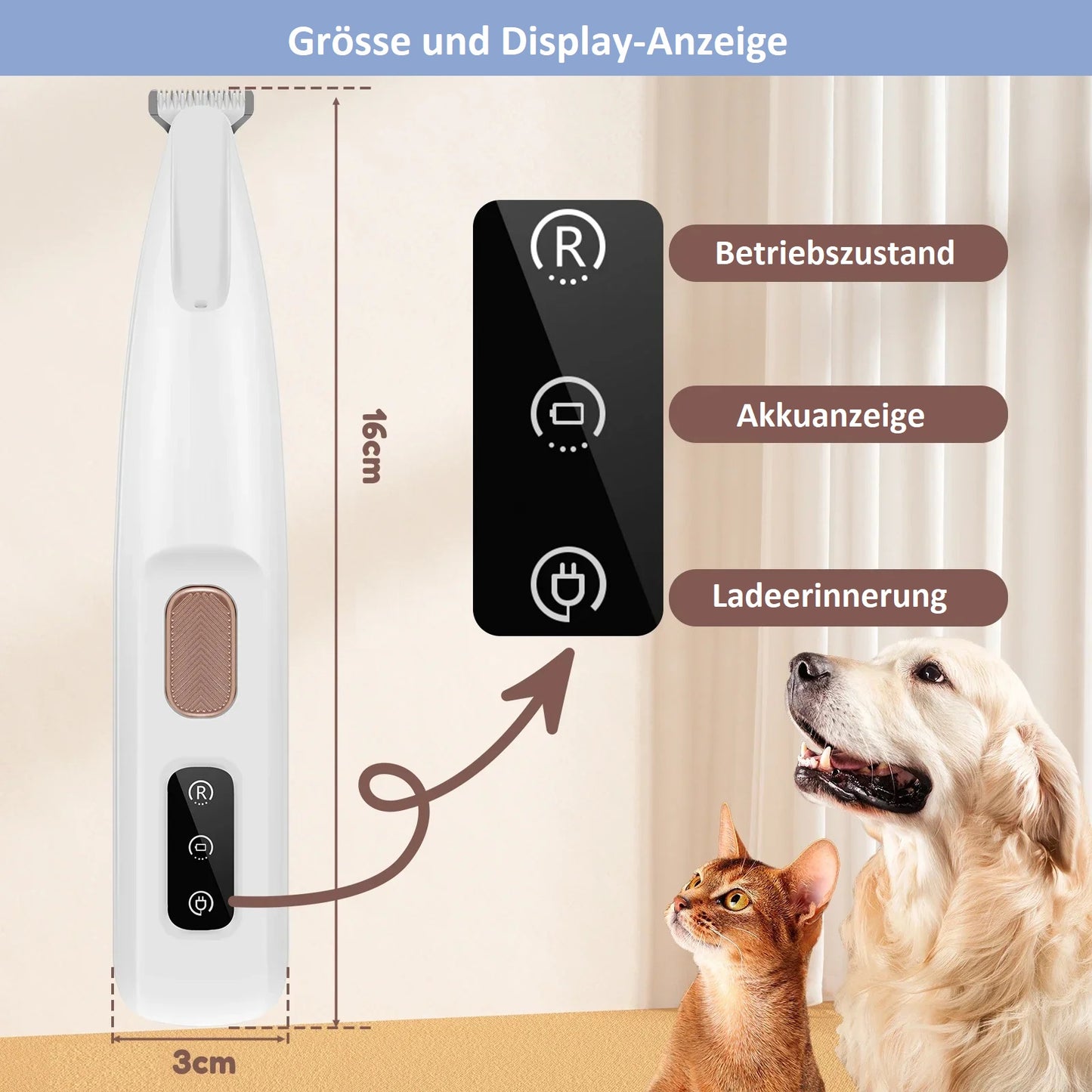 Hunde- und Katzenpfoten Trimmer