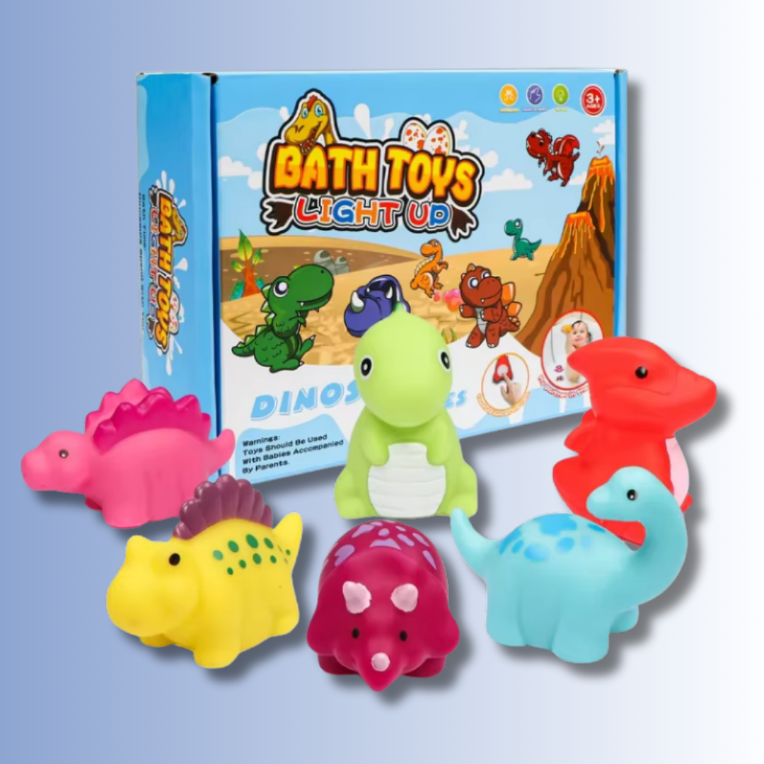 Leuchtende Bade-Dinosaurier