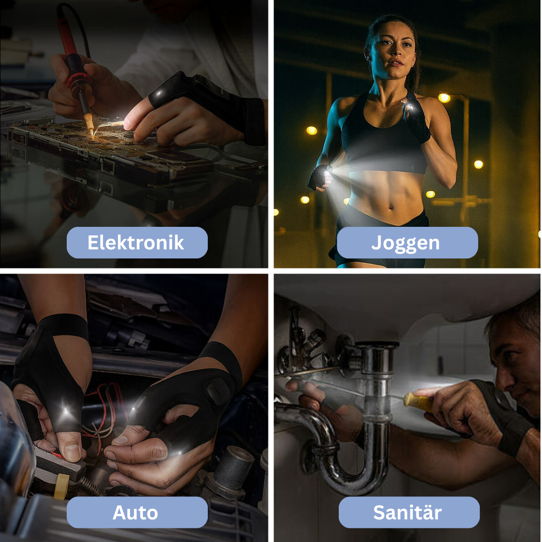 LED Taschenlampen Handschuhe