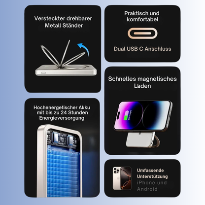 Magnetische Powerbank mit Halterung