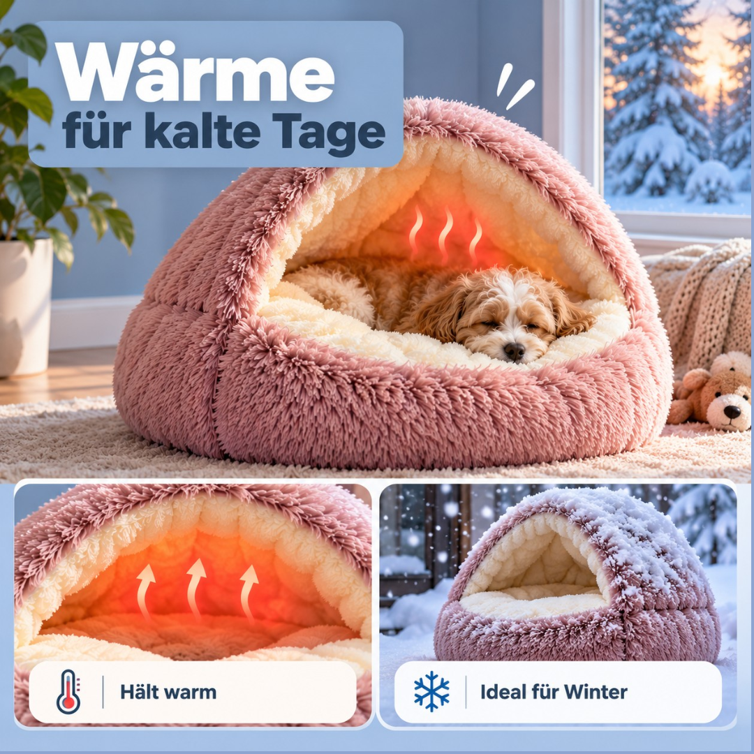 Kuschelhöhle - 2-in-1 für Hunde & Katzen