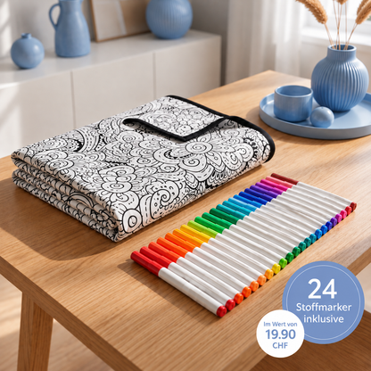 CuddleArt - Deine Decke zum Ausmalen