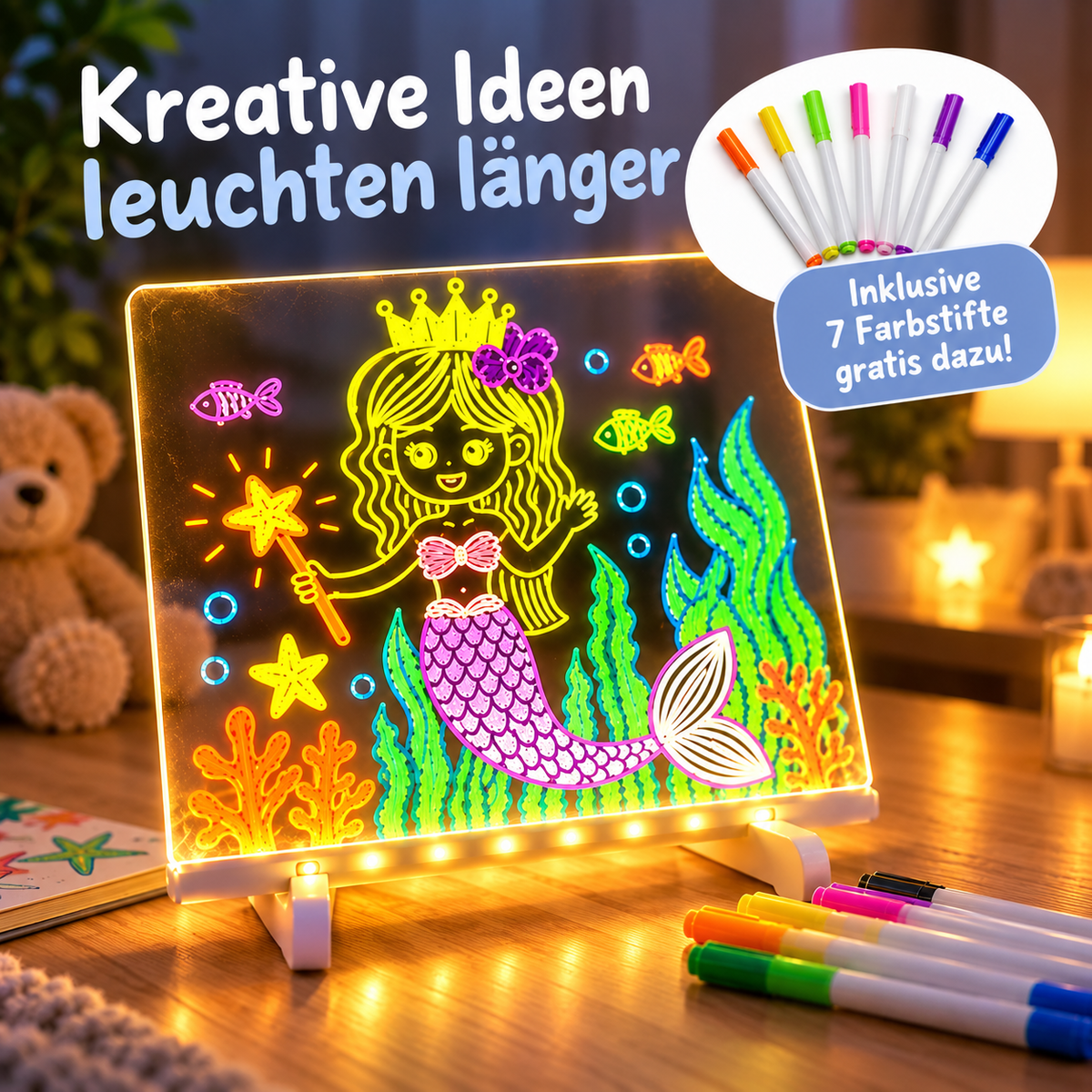 LED Zeichenbrett - der kreative Malspass ohne Bildschirm